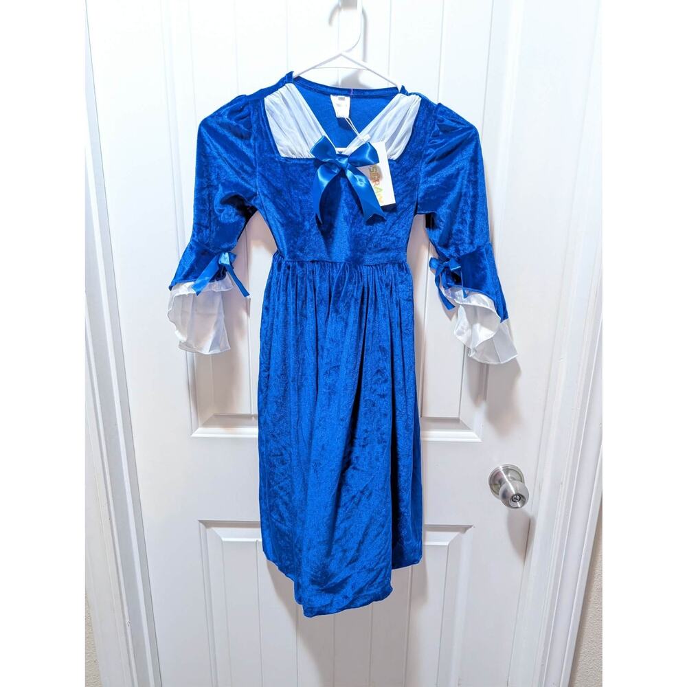 NEW! Renaissance Blue Dress Girls Medieval Princess Halloween Costume Cosplay
